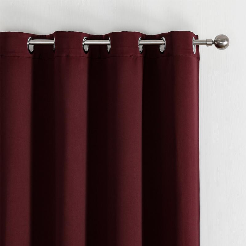 Grommet Solid Blackout Curtains for Bedroom and Living Room Window Drapes Thermal Insulated Room Darkening Curtains