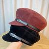 Ангоровая красная замшевая кепка-ньюсбой женская осенне-зимняя британская литературная беретка с небольшим темпераментом шляпа художника