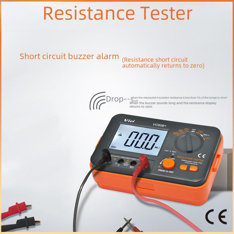 Виши VC60B+ Мегаомметр: Автоматическая установка нуля, Антимагнитный, Ручной мегомметр.