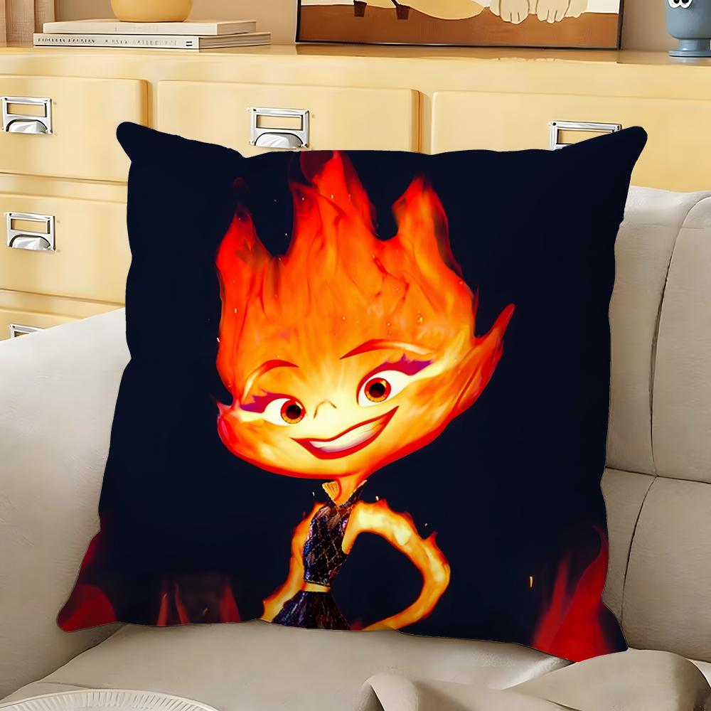 Anime EElemental Cushion Cover Soft Durable Reversible Pillow Cover Home Car MultiScene Daily Comfort Pillowcase