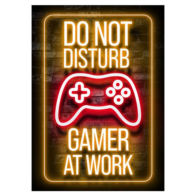 Игровая комната Плакат Украшения Игровые Принты Неон Видео Геймер Картина Холст Настенная Картина для Детей Мальчиков Игровая Комната Декор Подарок Без Рамки