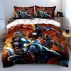 Superheroes in dynamic poses. Bedding sets Duvet cover sets Duvet covers Pillowcases(1 * Duvet Cover 2 * Pillowcases without duvet insert)