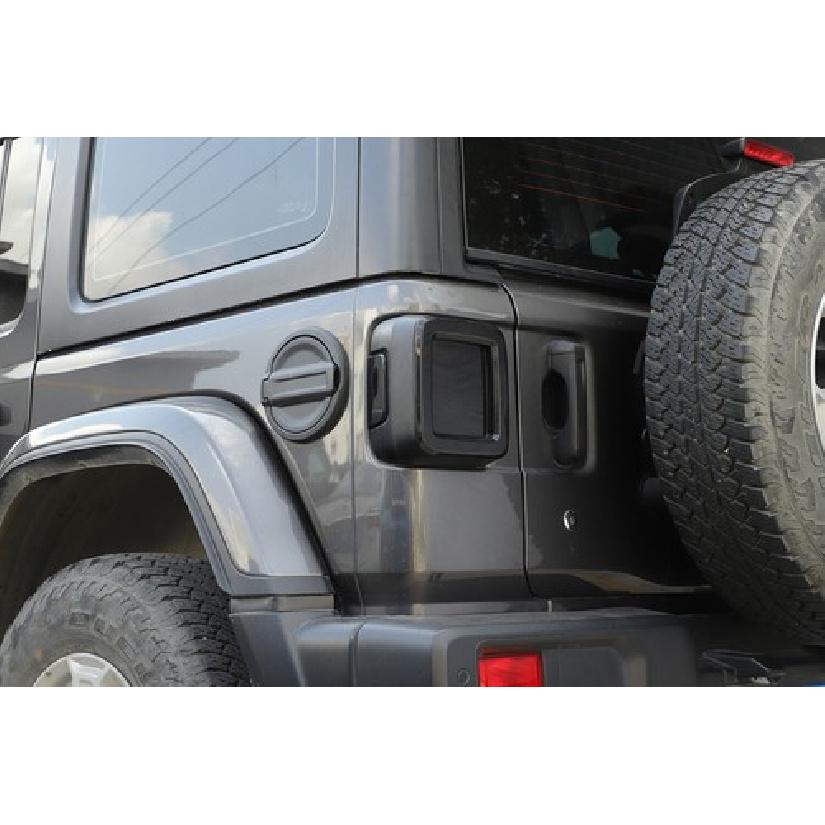 Blackened Rear Tail Light Lamp Cover Guard Decor Trim For Jeep Wrangler JL 2018+