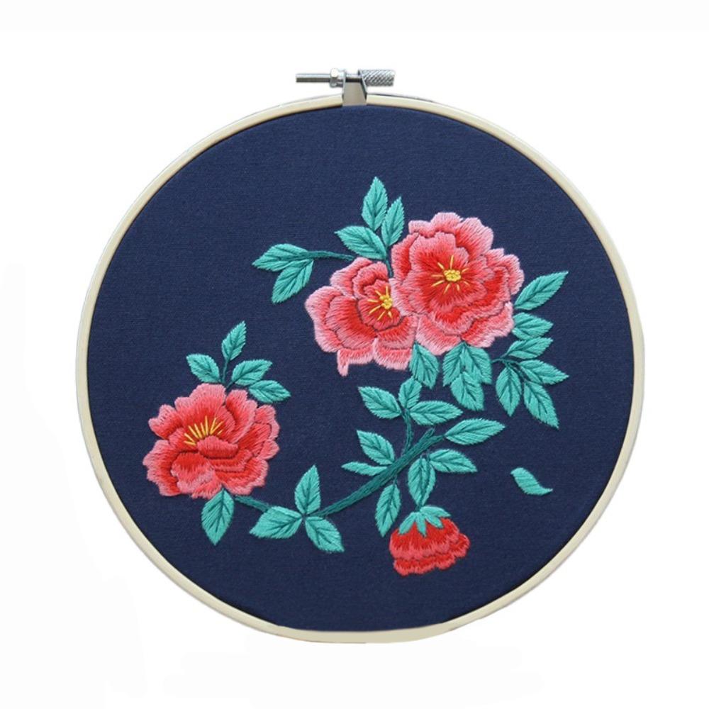 DIY Flower Embroidery Kit Floral Patterns Embroidery Set Home Decor Cross Stitch Set Adults