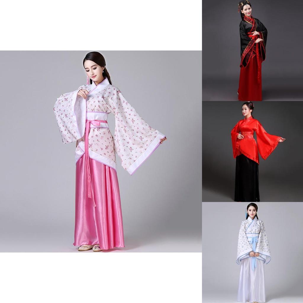 Захватывающее платье эпохи Тан для женщин с идеальными стежками в ярких цветах