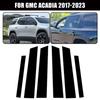 6 шт. автомобильные окна, двери, колонны, BC, отделка стойки, глянцевые черные наклейки для ПК, аксессуары, подходят для GMC Acadia 2017-2023