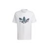 Adidas Originals Trefoil St Tee Hl Logo Print Sports Short Sleeve Men Tops White H41402