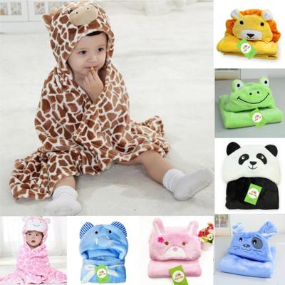Милое плюшевое одеяло с рисунком для маленьких мальчиков и девочек, накидка, банный халат