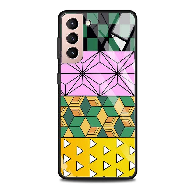 Стеклянный чехол для Samsung Galaxy S21 S20 Ultra S10 Plus Lite S20fe 5g S10e S9 S8, бампер, чехол, чехол, аниме, убийца демонов, цвет