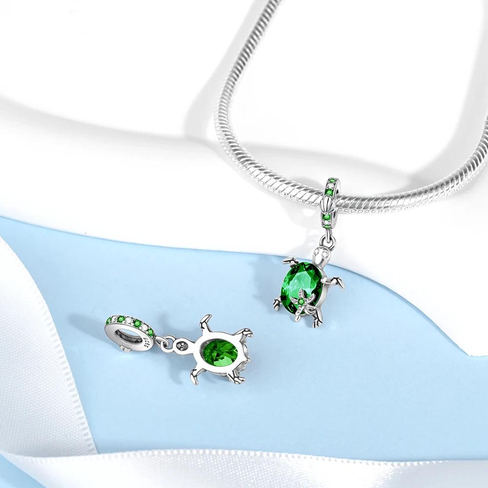 Copper Crabs Ocean Series Blue Turtle Starfish Shell Fit Original Bracelet Charms For Women Diy Fine Jewelry Gifts