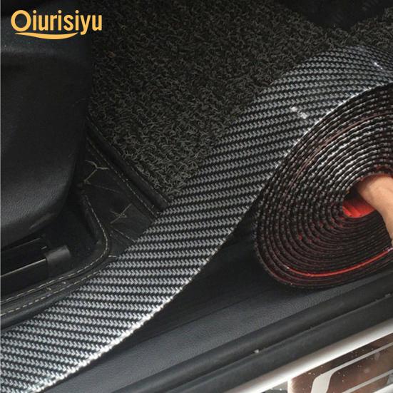 3x100 см углеродное волокно, резиновая наклейка на дверь автомобиля, бампер, защита от царапин, наклейка, ускоренные автомобильные аксессуары