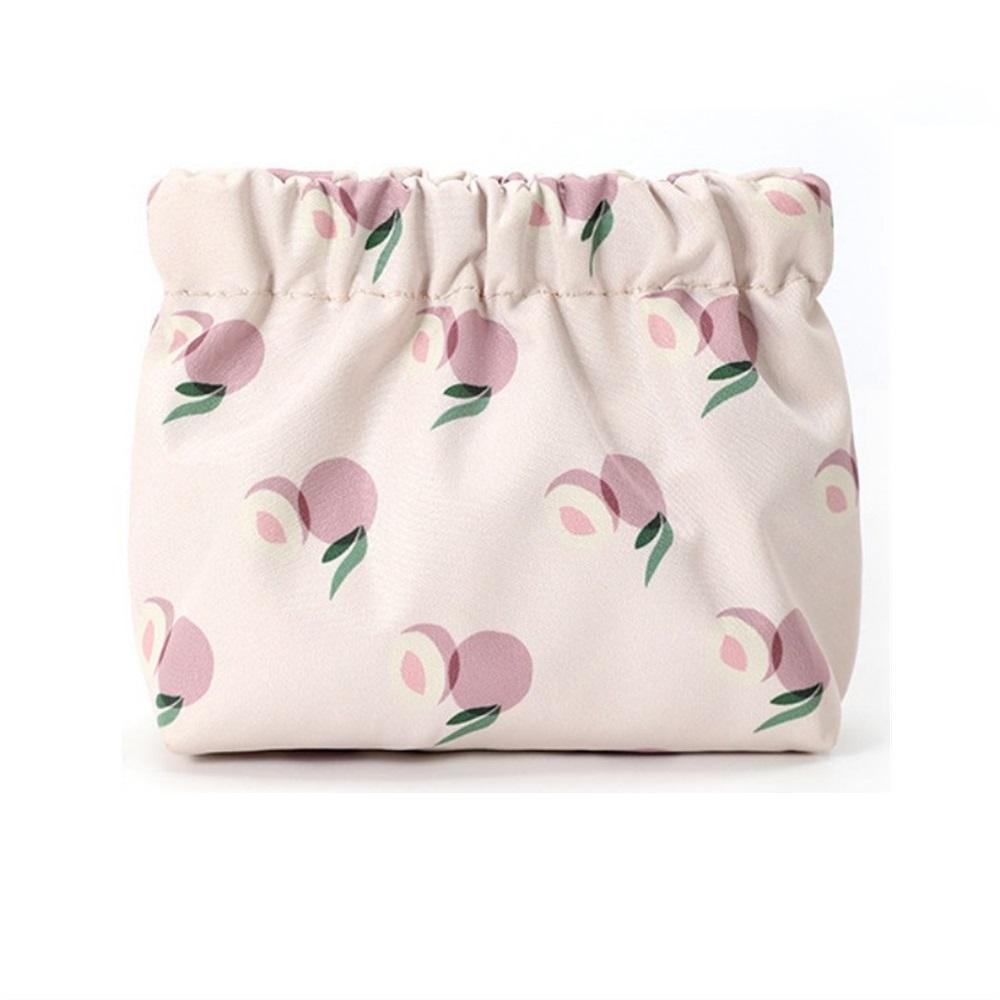 Cute Makeup Bag Cloth Storage Bag Automatic Closure Waterproof Purse Portable Earphone Charging Line Cosmetic Lipstick Jewelry