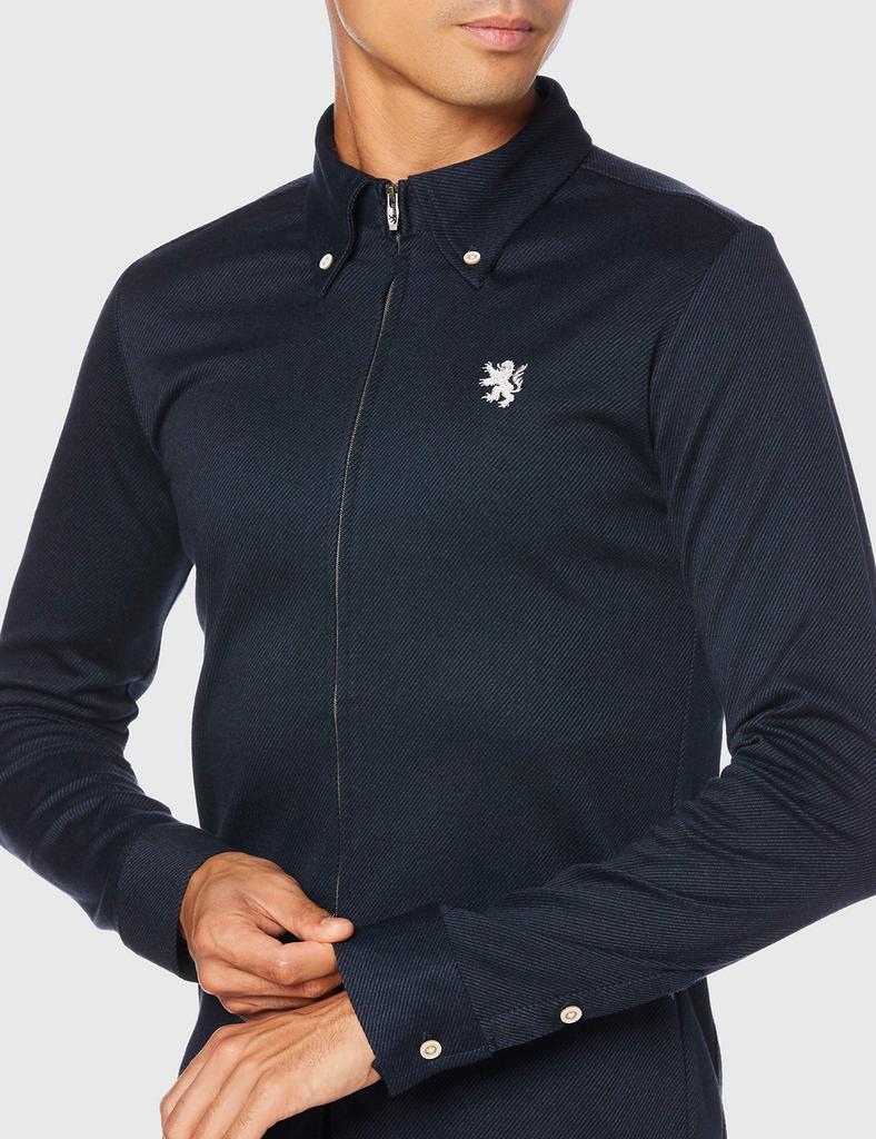 Kapelmuur Long Sleeve Jersey Twill Japan Size XS to Japanese size Shirt, Navy, kpls112, (equivalent XS)