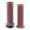 2pcs 78in Motorcycle Handle Grip Retro Style AntiSlip Handlebar Modified Riding Parts(Coffee )
