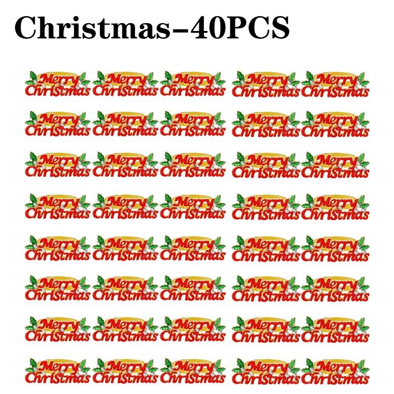 Рождественский декор стола в ресторане Прочные металлические праздничные аксессуары с дизайном Merry Christmas для домашнего рождественского украшения