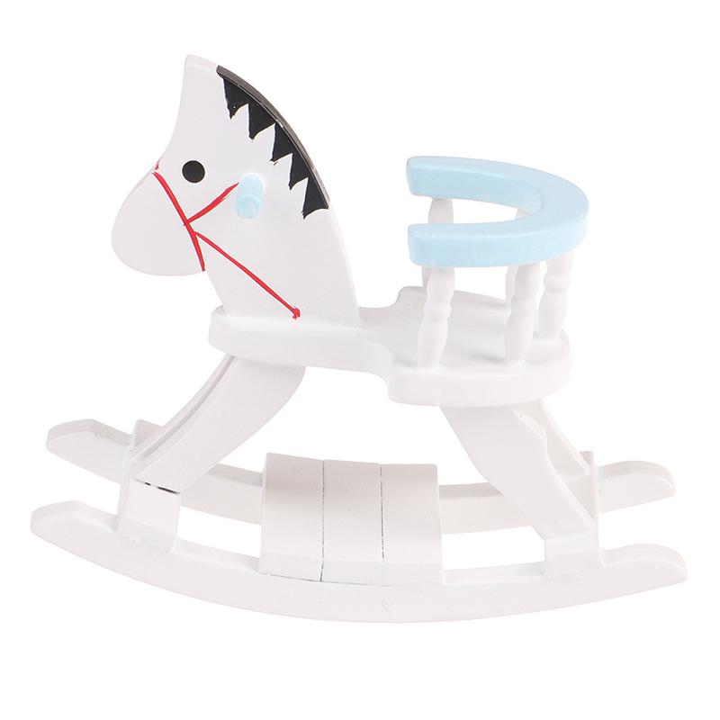 1:12 Миниатюрный кукольный домик Деревянное кресло-качалка Лошадка Мебель для детской комнаты