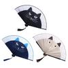 Quality Cartoon Bamboo Wooden Cat Patterns Handmade Silk Fan Fan Crafts Home Decoration Folding Fan