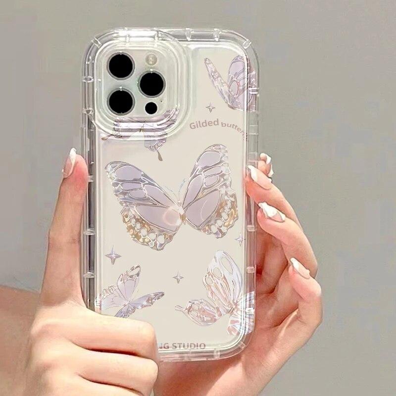 Clear Phone Case For iPhone 11 Case iPhone 13 14 Pro Max 12 15 Pro Max XR XS Max X 7 8 14 Plus SE Fashion Soft Shockproof Cover