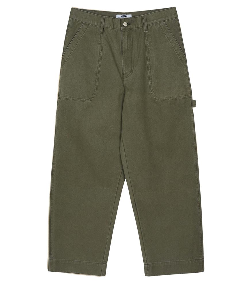 FDR Washed Canvas Pocket Carpenter Pants Khaki