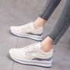 Осенние спортивные женские дышащие легкие повседневные кроссовки на платформе, женские белые кроссовки на плоской подошве со шнуровкой Tenis Feminino 2024