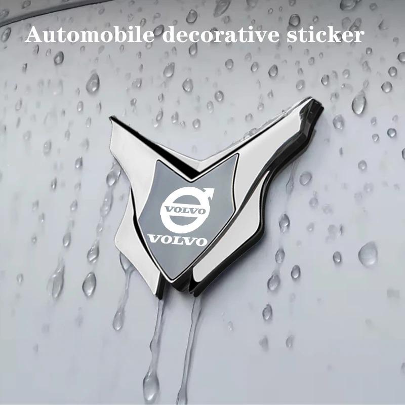 3D Metal VOLVO Car Emblem Sticker V Shape Auto Badge Decal Fender Decor For Volvo XC60 XC90 S60 S90 XC40 V60 V90 S80 V40 C40
