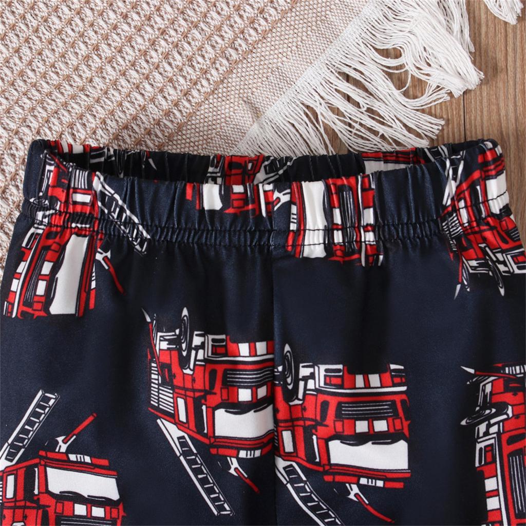 Children's Suit Boys Print Long Sleeve T-shirt + Trousers 2 Pieces Casual Home Suit