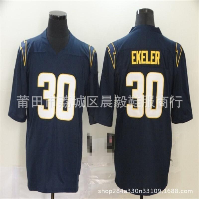 Mens Embroidered Football Jersey LA Chargers Style 13 Allen 30 Ekeler 97 Bosa Rugby Training Game Wear