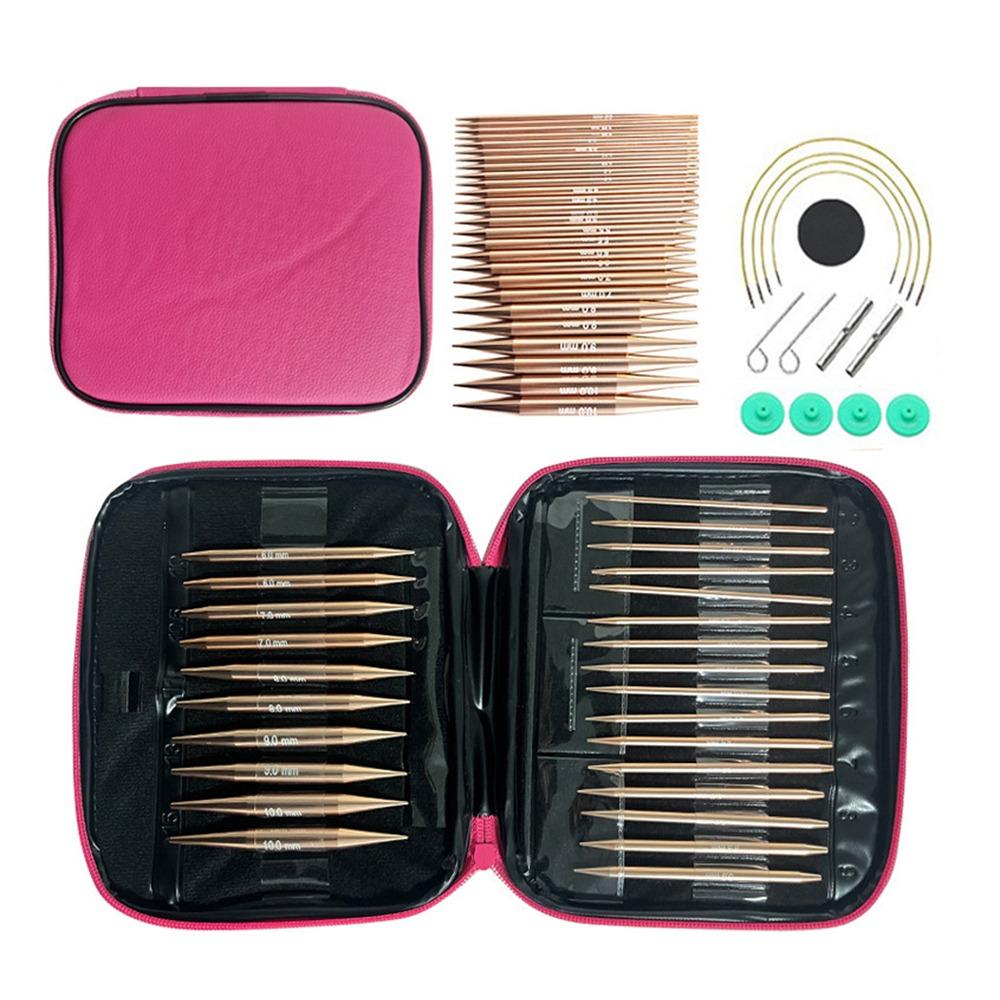 Набор спиц для вязания ручной работы Съемный чехол для вязания крючком для носков Шарфов Перчаток Свитеров