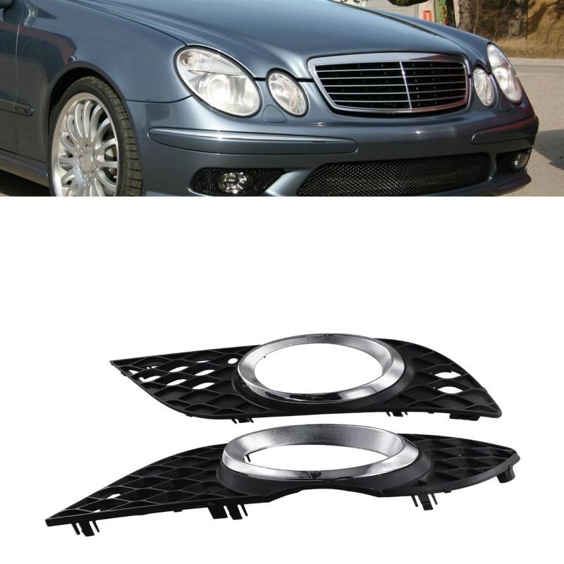 For 2007-2009 W211 Mercedes Benz E Class Front Bumper Fog Light Grill Grille Cover 2118850522 2118850422 2118850974 2118851074