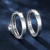 Роскошный женский комплект колец с белыми кристаллами, очаровательные серебряные обручальные кольца с камнями для женщин, обручальное кольцо с цирконом для невесты