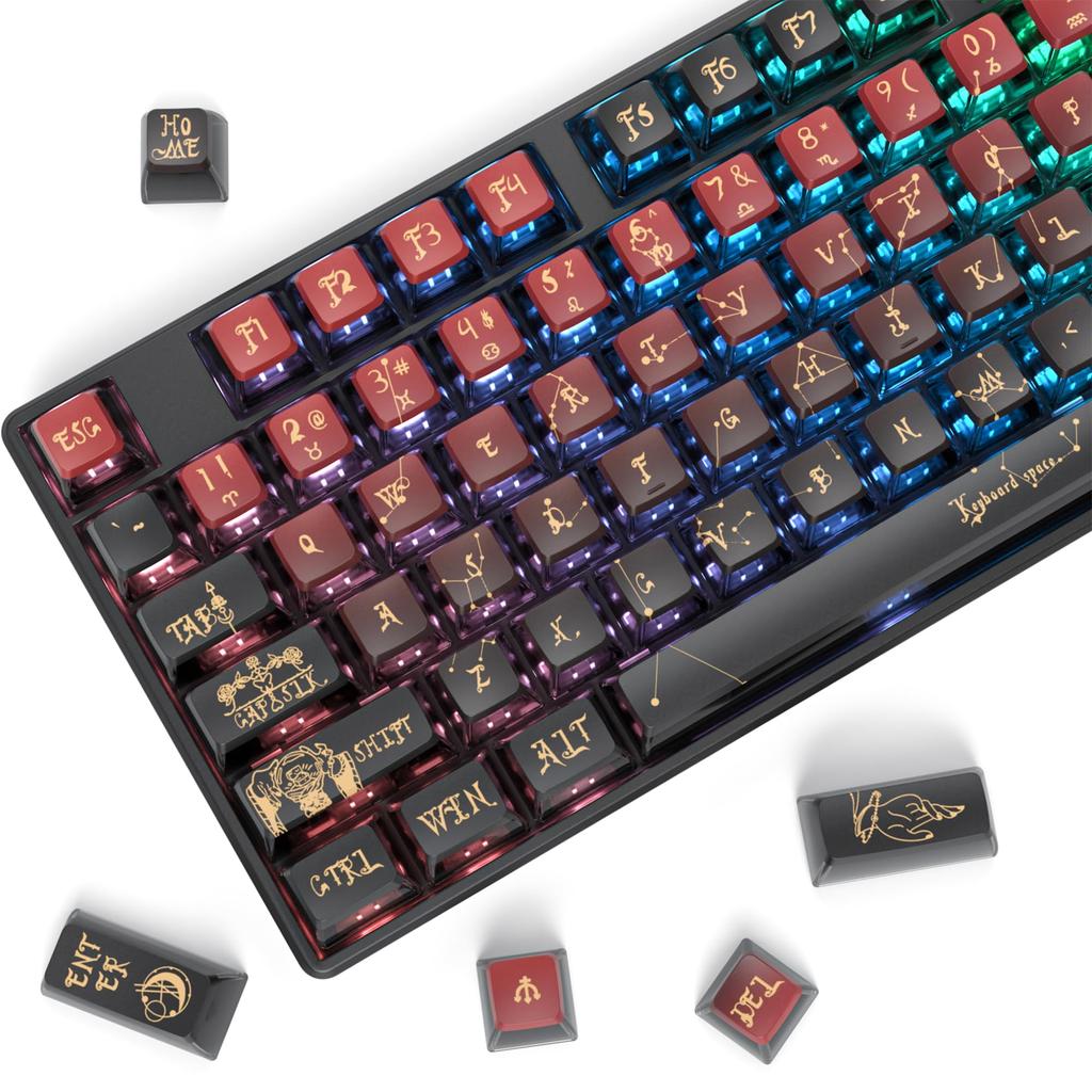 Ussixchare 120 клавиш ASA Profile PBT Pudding Keycaps Constellation Keycaps Dye Sublimation Custom Keycaps для переключателя Cherry Gateron MX Mechanical