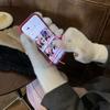 Зимние перчатки женские теплые роса палец сенсорный экран играть мобильный телефон студент письмо холодная езда