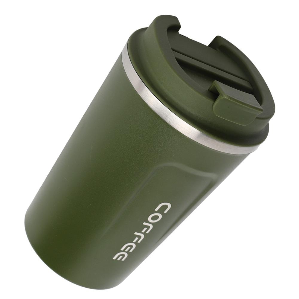 Double Layer Coffee Cup Leakproof Lid Travel Mug Portable Stainless Steel Mug Hot Drinks