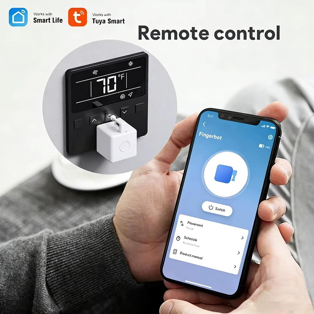 Tuya Bluetooth Умный Fingerbot Plus Нажимная кнопка Переключатель Умная жизнь Переключатель Таймер Голосовое управление Работает с Alexa Google Home