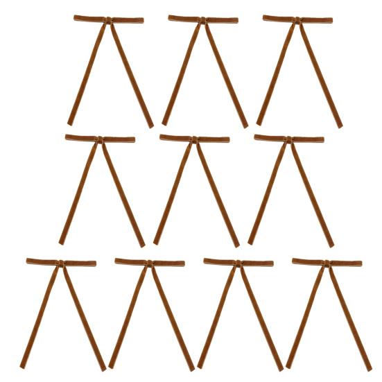 10 шт. бархатных рождественских бантов, винтажные рождественские елочные бархатные ленты, банты, декор для