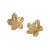Retro Stainless Steel Floral Stud Earrings – Advanced Design, Non-fading, Versatile, for Women
