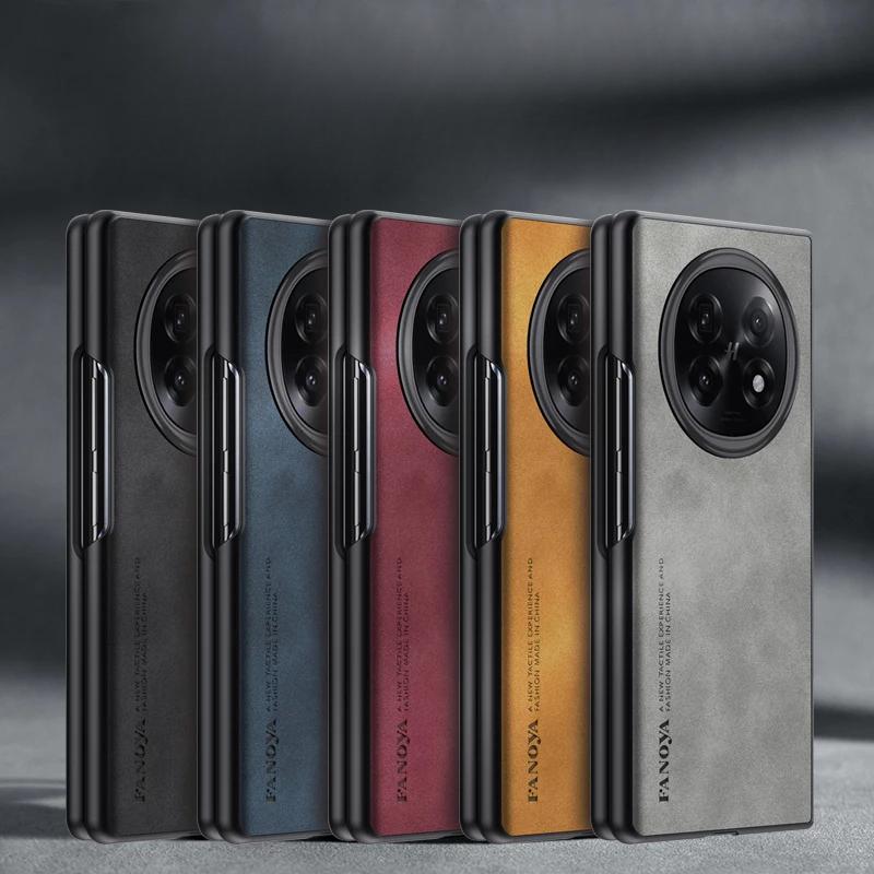 Для OPPO Find N5 чехол роскошный кожаный PU матовый складной чехол для телефона OPPO Find N 5 Business противоударный бампер FindN5 Funda