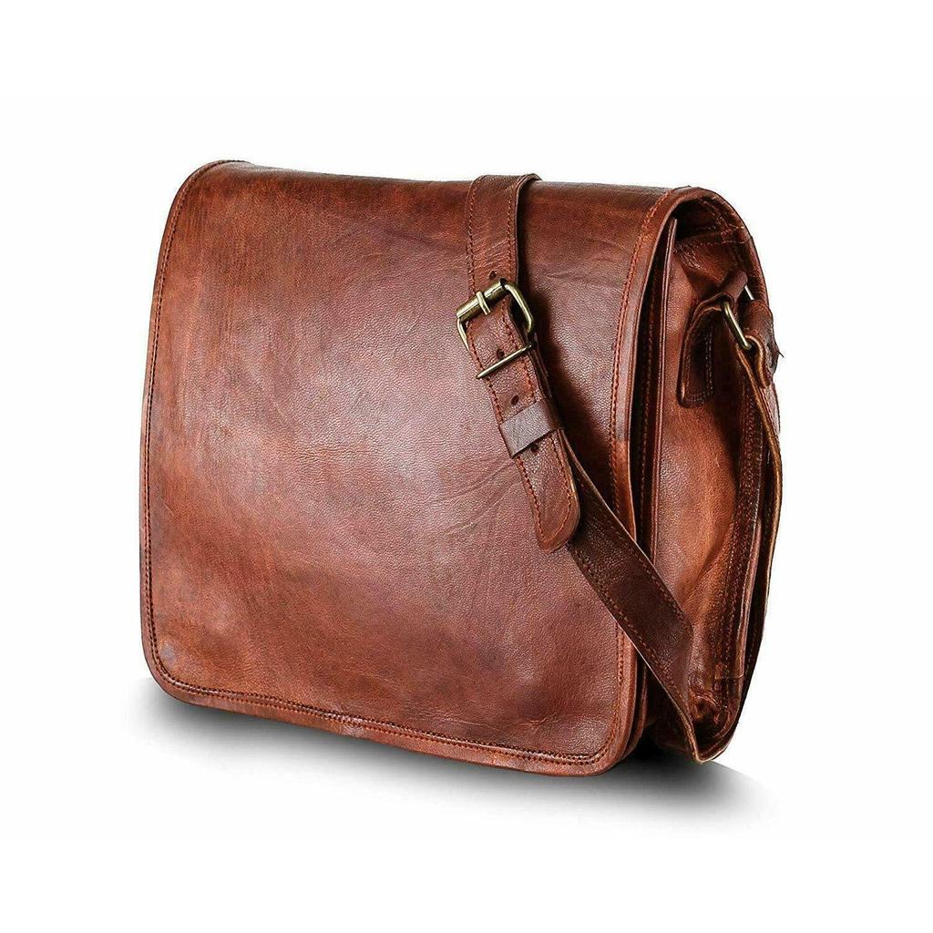 Портфель для ноутбука Настоящая сумка-портфель Широкая козья кожа Натуральная винтажная сумка-мессенджер
