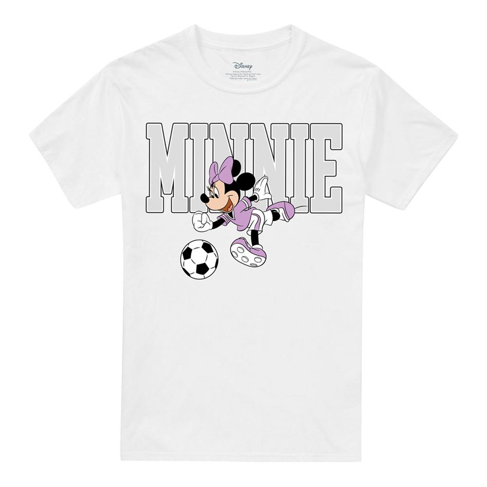 Disney Unisex Adult Kick Minnie Mouse Football T-Shirt