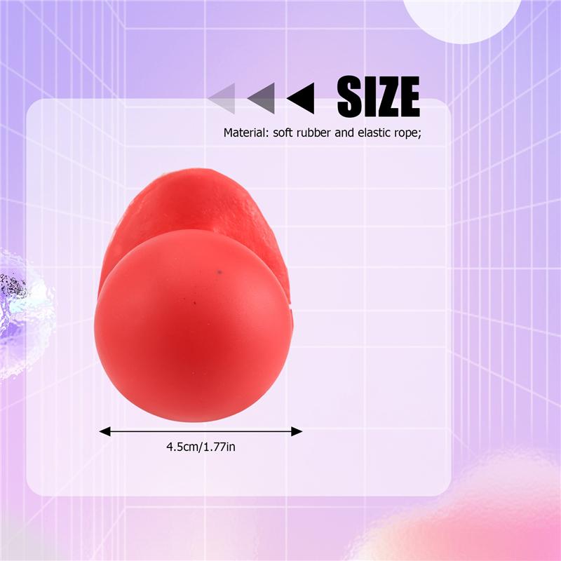 Good-3Pcs Red Clown Nose Honking Squeaking Clown Nose With Elastic Rope For Adults Halloween Cosplay Costume Accessories