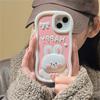 Korean Cute 3d Cartoon Rabbit Silicone Pink Phone Case For Iphone 14 13 12 11 Pro Max Lovely Bunny Protective Soft Cover Funda
