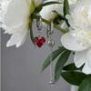 Asymmetrical Design Pendant Earrings Tassel Long Earrings New Zircon Earrings  Jewelry Accessories
