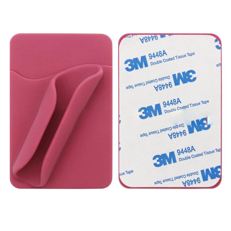 Silicone Lipstick Stand Phone Case Adhesive Sticker (Card Slot) Stand Protective Cover - Stand Style 2pcs