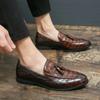 Модные мужские мокасины Slip-On Business Loafers Высококачественная кожа для джентльменов на открытом воздухе Модная офисная обувь для мужчин большого размера 48