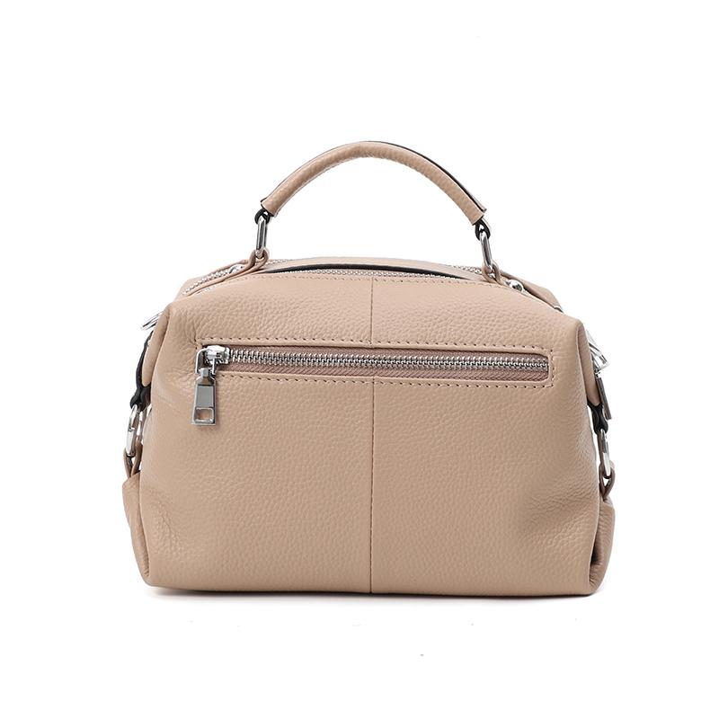 Zency Women's Genuine Leather Bag Simple High Quality Tote Bag Small Vintage Boston Handbag Female Shoulder Bags 2022 Crossbody