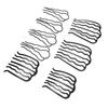 8Pcs Hair Fork Clip Metal Black Coating Vintage Elegant U Shaped Hair Side Combs for Styling DIY