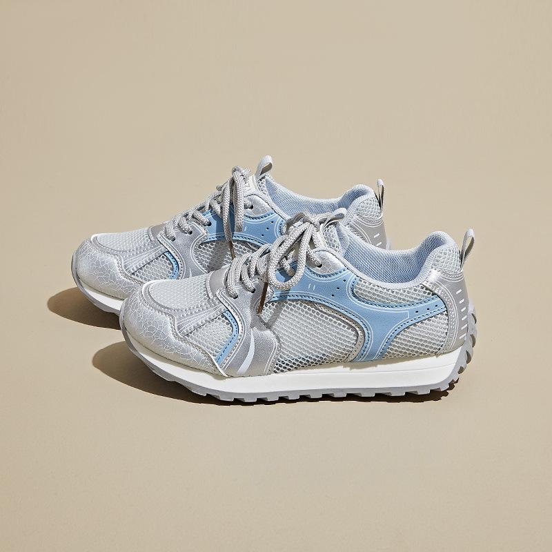 Новые женские летние туфли для папы, студенческие спортивные кроссовки для бега, повседневные кроссовки из дышащей сетки