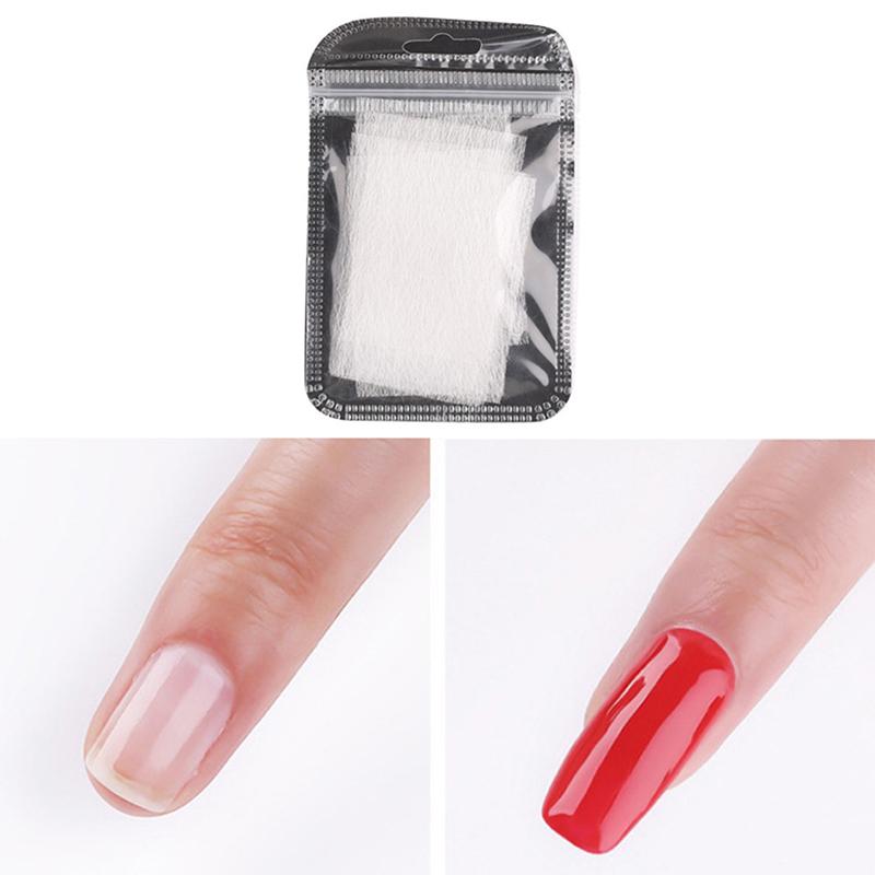10/20 шт. Шелк из стекловолокна для формы для наращивания ногтей Нетканый шелк УФ-гель волокно
