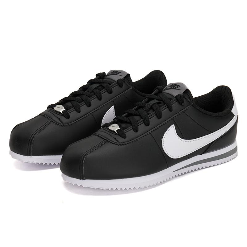 Nike Cortez Искусственная кожа Нескользящие Низкие Детские Lifestyle Кроссовки Черный Белый DM0950-001