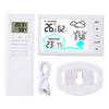 Wireless Digital Clock with Color LCD, Indoor Outdoor Temperature Humidity Monitor, Battery